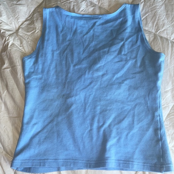baby blue cross v-neck tank - Picture 3 of 3